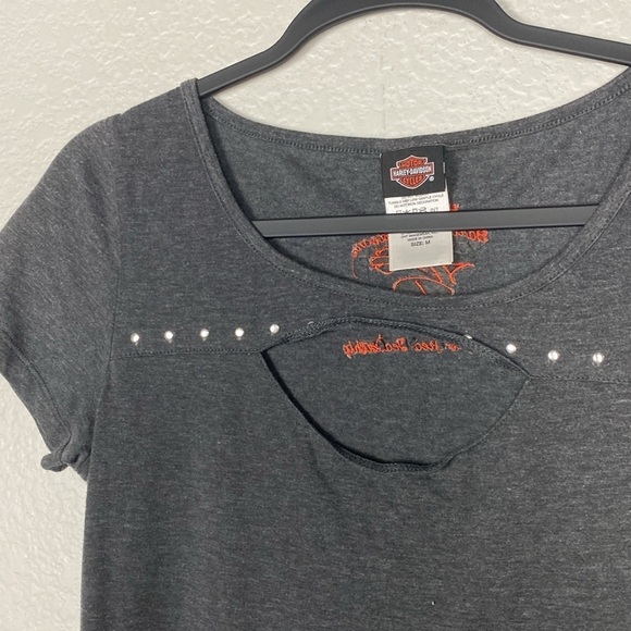 Harley Davidson grey studded tee - Picture 4 of 6